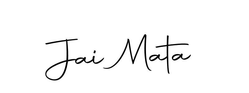 How to make Jai Mata name signature. Use Autography-DOLnW style for creating short signs online. This is the latest handwritten sign. Jai Mata signature style 10 images and pictures png