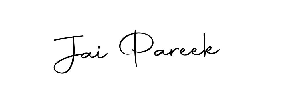 The best way (Autography-DOLnW) to make a short signature is to pick only two or three words in your name. The name Jai Pareek include a total of six letters. For converting this name. Jai Pareek signature style 10 images and pictures png