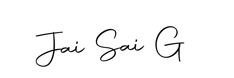 Use a signature maker to create a handwritten signature online. With this signature software, you can design (Autography-DOLnW) your own signature for name Jai Sai G. Jai Sai G signature style 10 images and pictures png