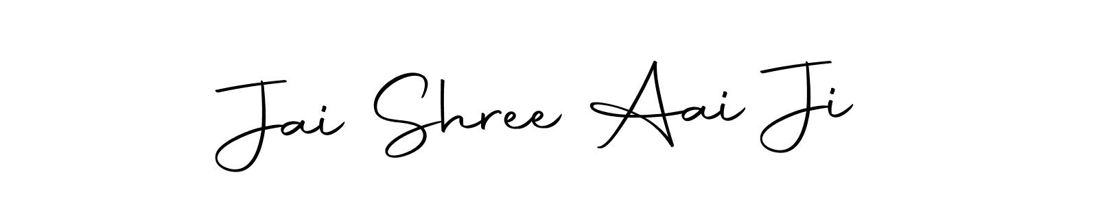 Create a beautiful signature design for name Jai Shree Aai Ji. With this signature (Autography-DOLnW) fonts, you can make a handwritten signature for free. Jai Shree Aai Ji signature style 10 images and pictures png