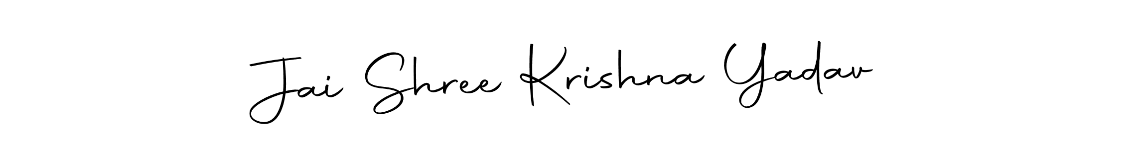 How to make Jai Shree Krishna Yadav name signature. Use Autography-DOLnW style for creating short signs online. This is the latest handwritten sign. Jai Shree Krishna Yadav signature style 10 images and pictures png