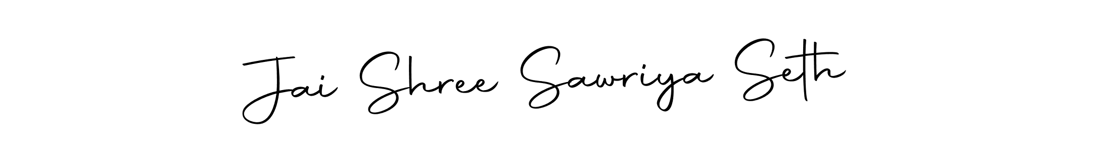 Make a beautiful signature design for name Jai Shree Sawriya Seth. Use this online signature maker to create a handwritten signature for free. Jai Shree Sawriya Seth signature style 10 images and pictures png