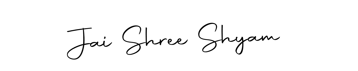 Design your own signature with our free online signature maker. With this signature software, you can create a handwritten (Autography-DOLnW) signature for name Jai Shree Shyam. Jai Shree Shyam signature style 10 images and pictures png
