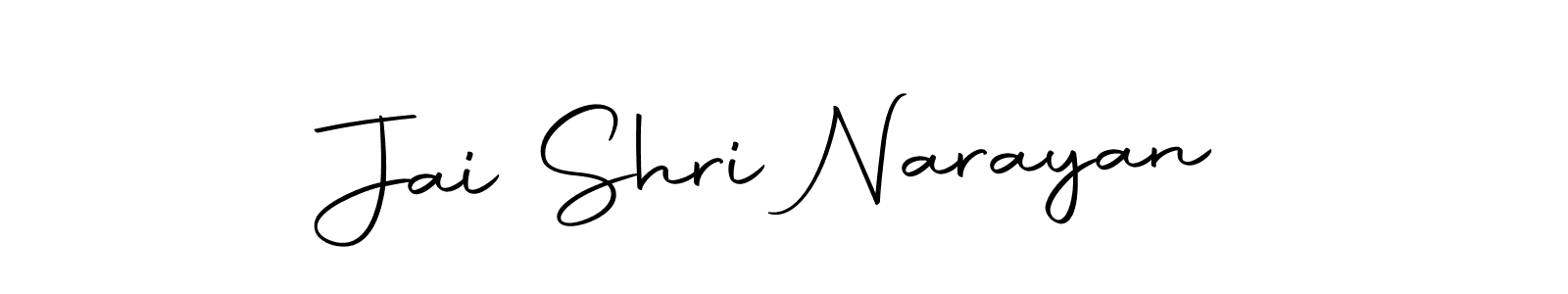 Create a beautiful signature design for name Jai Shri Narayan. With this signature (Autography-DOLnW) fonts, you can make a handwritten signature for free. Jai Shri Narayan signature style 10 images and pictures png