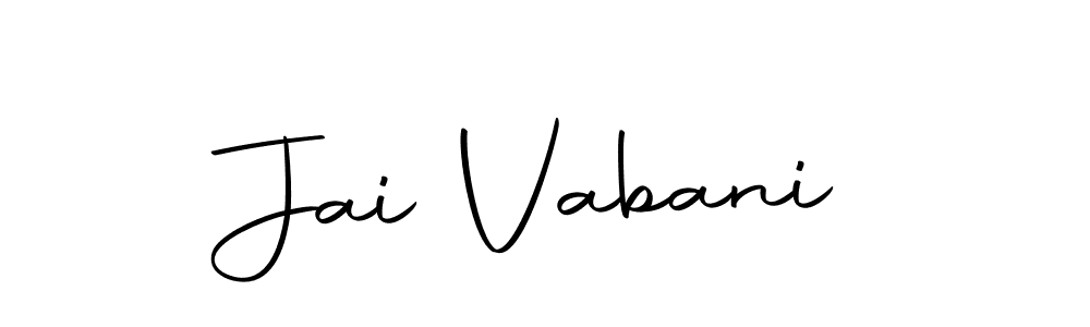 Here are the top 10 professional signature styles for the name Jai Vabani. These are the best autograph styles you can use for your name. Jai Vabani signature style 10 images and pictures png