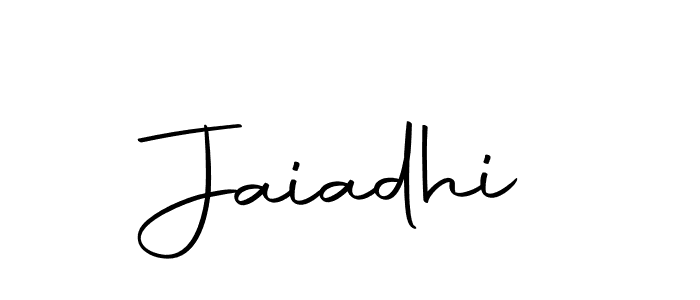 Use a signature maker to create a handwritten signature online. With this signature software, you can design (Autography-DOLnW) your own signature for name Jaiadhi. Jaiadhi signature style 10 images and pictures png