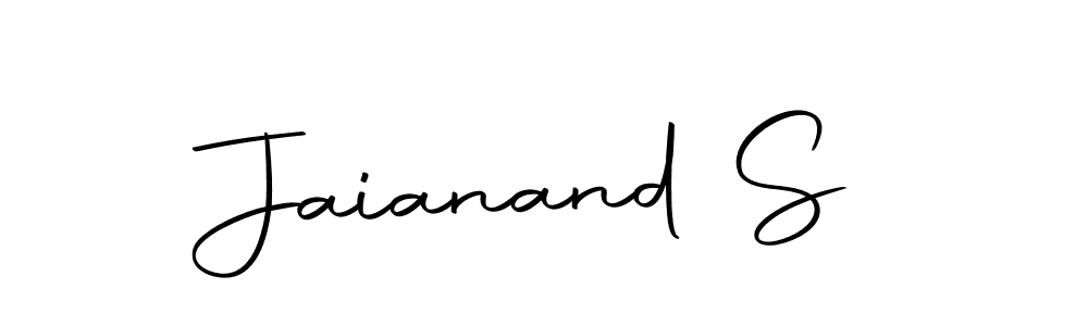 Make a beautiful signature design for name Jaianand S. Use this online signature maker to create a handwritten signature for free. Jaianand S signature style 10 images and pictures png