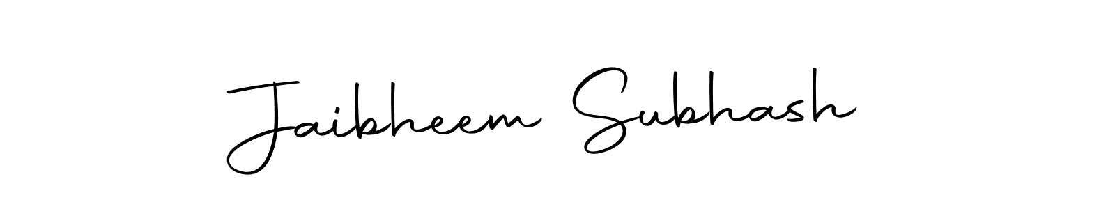 Use a signature maker to create a handwritten signature online. With this signature software, you can design (Autography-DOLnW) your own signature for name Jaibheem Subhash. Jaibheem Subhash signature style 10 images and pictures png