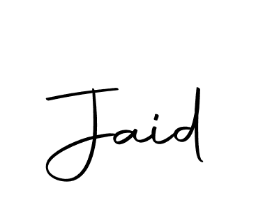 Use a signature maker to create a handwritten signature online. With this signature software, you can design (Autography-DOLnW) your own signature for name Jaid. Jaid signature style 10 images and pictures png