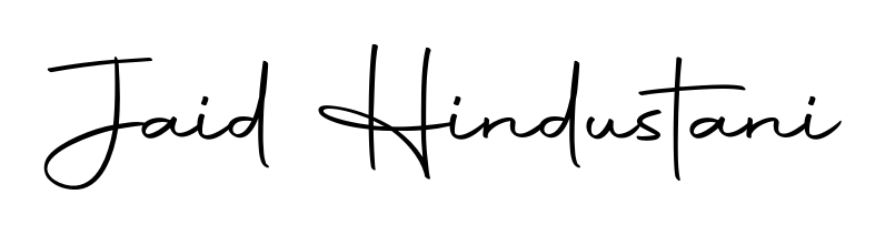 Jaid Hindustani stylish signature style. Best Handwritten Sign (Autography-DOLnW) for my name. Handwritten Signature Collection Ideas for my name Jaid Hindustani. Jaid Hindustani signature style 10 images and pictures png