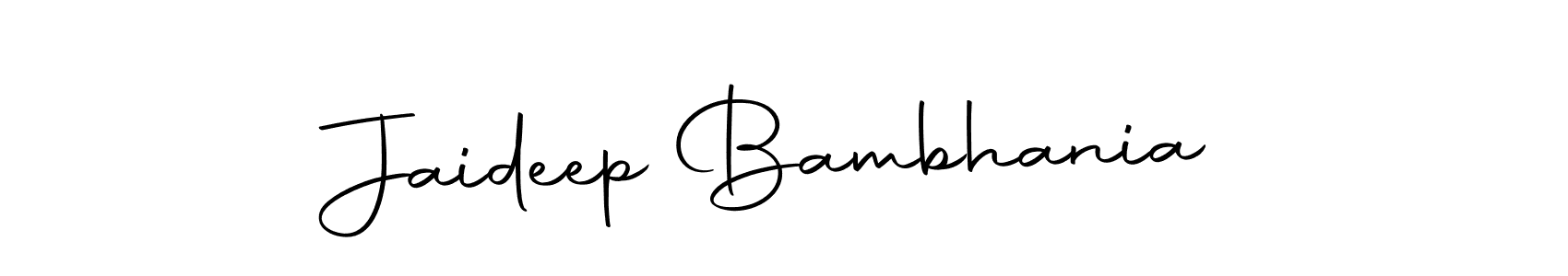 How to make Jaideep Bambhania name signature. Use Autography-DOLnW style for creating short signs online. This is the latest handwritten sign. Jaideep Bambhania signature style 10 images and pictures png
