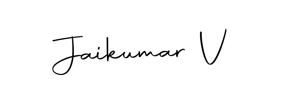 Use a signature maker to create a handwritten signature online. With this signature software, you can design (Autography-DOLnW) your own signature for name Jaikumar V. Jaikumar V signature style 10 images and pictures png