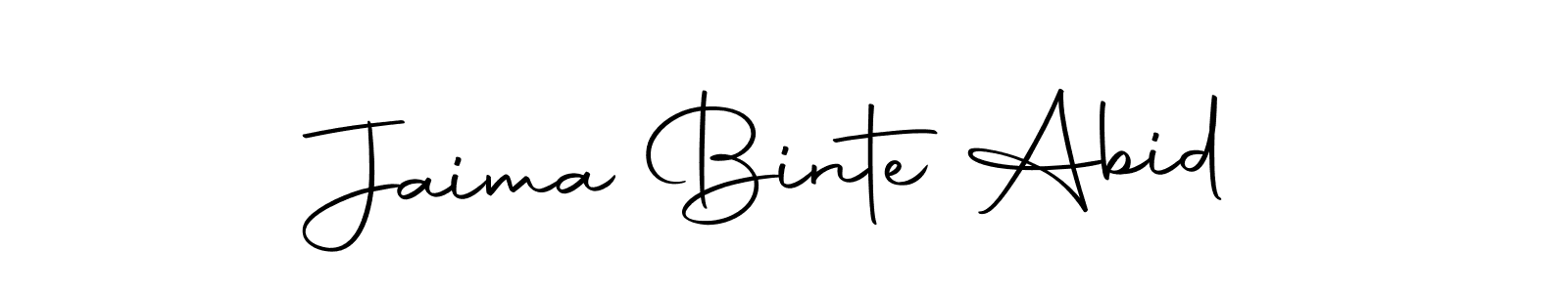 Make a beautiful signature design for name Jaima Binte Abid. With this signature (Autography-DOLnW) style, you can create a handwritten signature for free. Jaima Binte Abid signature style 10 images and pictures png