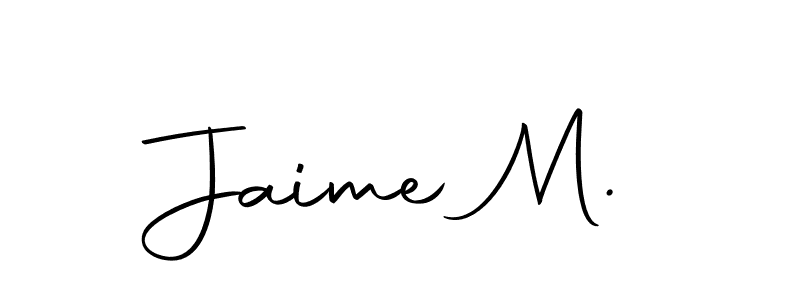 Similarly Autography-DOLnW is the best handwritten signature design. Signature creator online .You can use it as an online autograph creator for name Jaime M.. Jaime M. signature style 10 images and pictures png