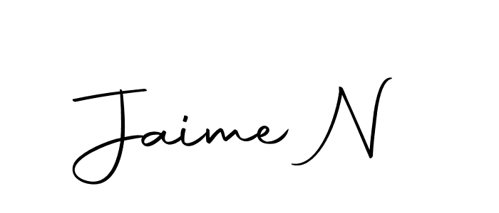 The best way (Autography-DOLnW) to make a short signature is to pick only two or three words in your name. The name Jaime N include a total of six letters. For converting this name. Jaime N signature style 10 images and pictures png