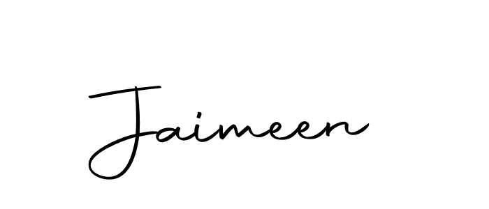 Similarly Autography-DOLnW is the best handwritten signature design. Signature creator online .You can use it as an online autograph creator for name Jaimeen. Jaimeen signature style 10 images and pictures png