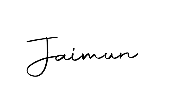 Use a signature maker to create a handwritten signature online. With this signature software, you can design (Autography-DOLnW) your own signature for name Jaimun. Jaimun signature style 10 images and pictures png