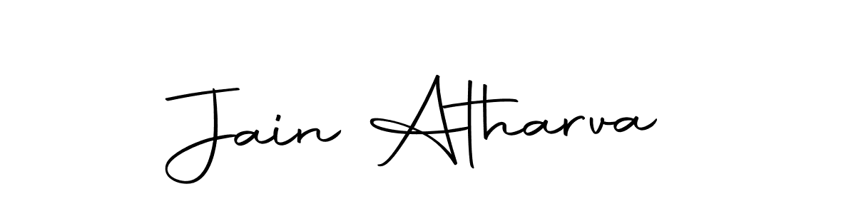 The best way (Autography-DOLnW) to make a short signature is to pick only two or three words in your name. The name Jain Atharva include a total of six letters. For converting this name. Jain Atharva signature style 10 images and pictures png