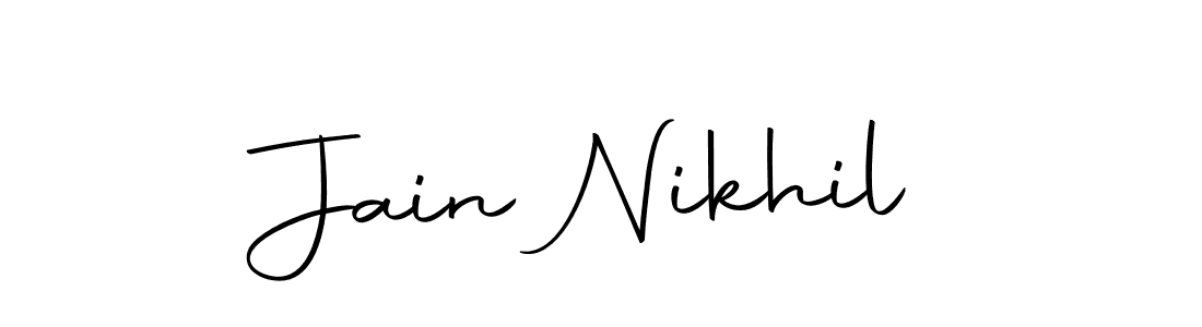 Jain Nikhil stylish signature style. Best Handwritten Sign (Autography-DOLnW) for my name. Handwritten Signature Collection Ideas for my name Jain Nikhil. Jain Nikhil signature style 10 images and pictures png