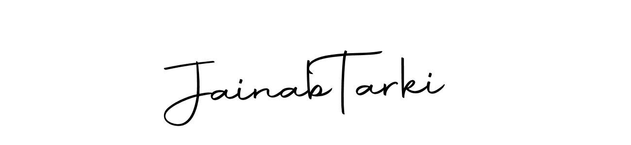 Create a beautiful signature design for name Jainab  Tarki. With this signature (Autography-DOLnW) fonts, you can make a handwritten signature for free. Jainab  Tarki signature style 10 images and pictures png