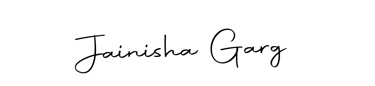 Create a beautiful signature design for name Jainisha Garg. With this signature (Autography-DOLnW) fonts, you can make a handwritten signature for free. Jainisha Garg signature style 10 images and pictures png