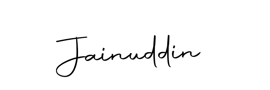 Make a beautiful signature design for name Jainuddin. With this signature (Autography-DOLnW) style, you can create a handwritten signature for free. Jainuddin signature style 10 images and pictures png