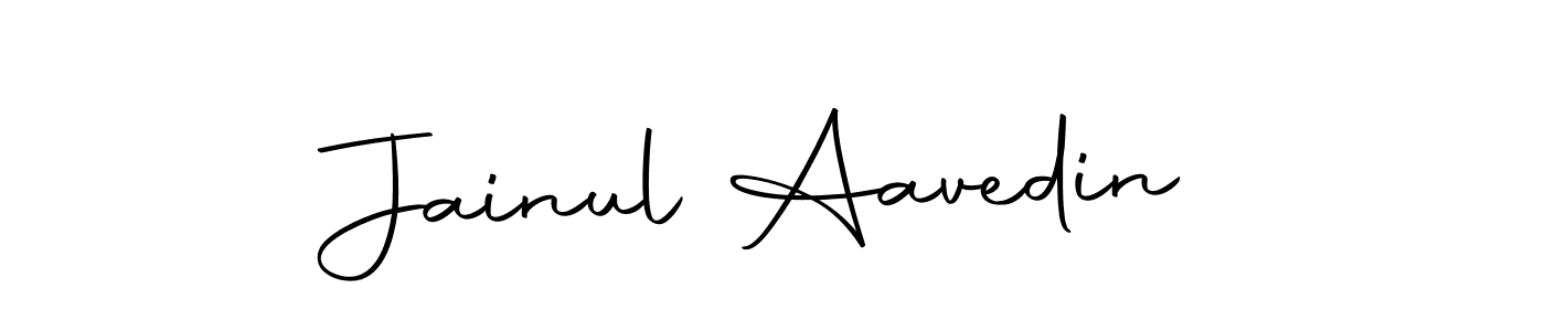 How to make Jainul Aavedin name signature. Use Autography-DOLnW style for creating short signs online. This is the latest handwritten sign. Jainul Aavedin signature style 10 images and pictures png