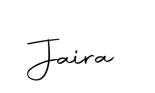 Use a signature maker to create a handwritten signature online. With this signature software, you can design (Autography-DOLnW) your own signature for name Jaira. Jaira signature style 10 images and pictures png