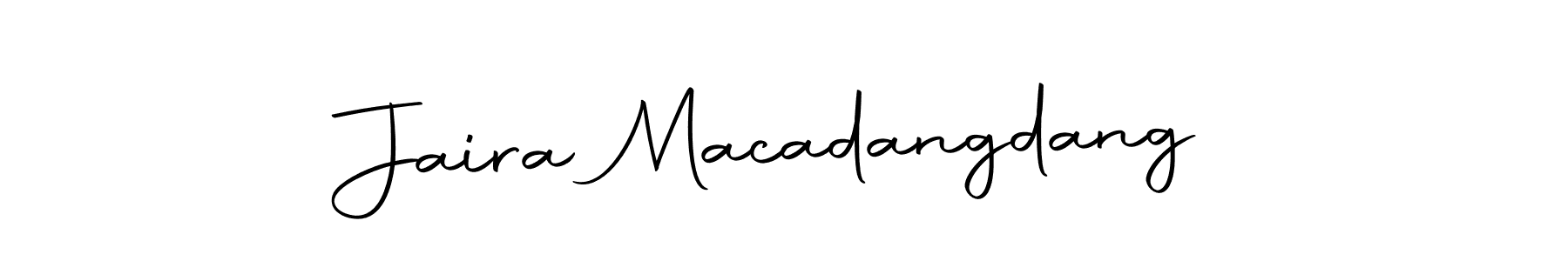 Here are the top 10 professional signature styles for the name Jaira Macadangdang. These are the best autograph styles you can use for your name. Jaira Macadangdang signature style 10 images and pictures png