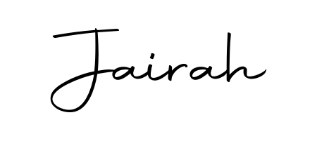 Enhance your business communications with Jairah signature in Autography-DOLnW lettering. Clean, modern, and universally compatible. Jairah signature style 10 images and pictures png