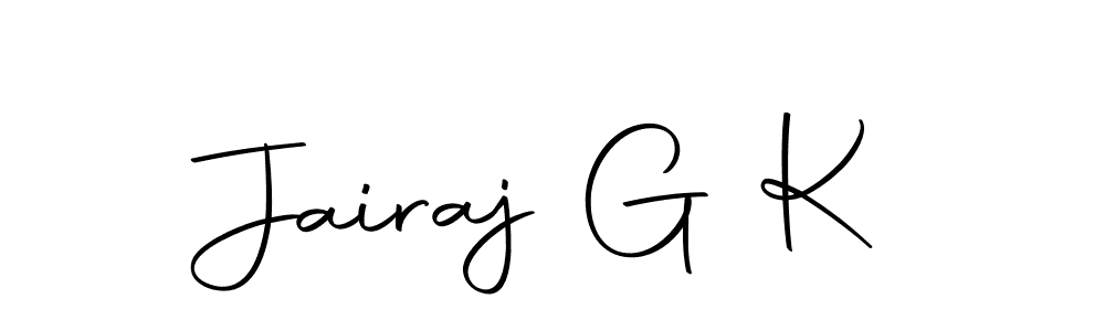 How to make Jairaj G K signature? Autography-DOLnW is a professional autograph style. Create handwritten signature for Jairaj G K name. Jairaj G K signature style 10 images and pictures png