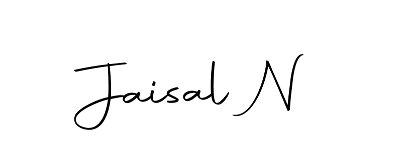 Use a signature maker to create a handwritten signature online. With this signature software, you can design (Autography-DOLnW) your own signature for name Jaisal N. Jaisal N signature style 10 images and pictures png