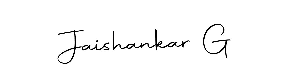 Use a signature maker to create a handwritten signature online. With this signature software, you can design (Autography-DOLnW) your own signature for name Jaishankar G. Jaishankar G signature style 10 images and pictures png