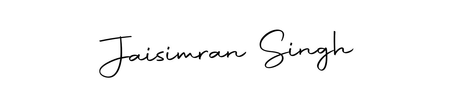 Create a beautiful signature design for name Jaisimran Singh. With this signature (Autography-DOLnW) fonts, you can make a handwritten signature for free. Jaisimran Singh signature style 10 images and pictures png
