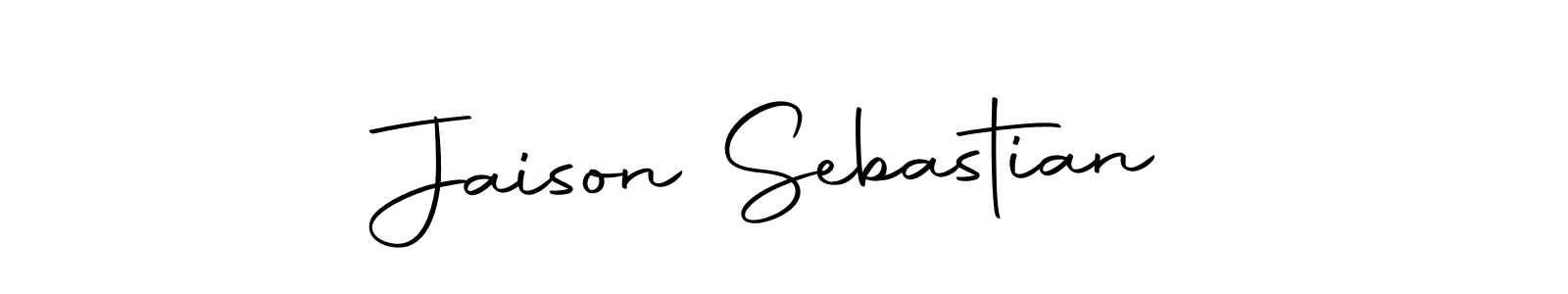 How to make Jaison Sebastian name signature. Use Autography-DOLnW style for creating short signs online. This is the latest handwritten sign. Jaison Sebastian signature style 10 images and pictures png