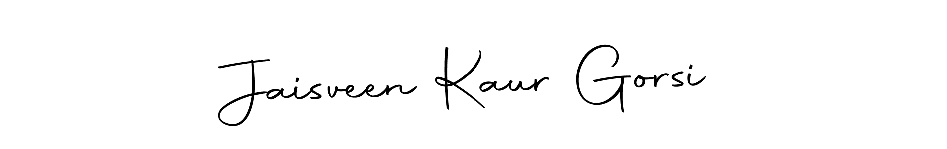 Design your own signature with our free online signature maker. With this signature software, you can create a handwritten (Autography-DOLnW) signature for name Jaisveen Kaur Gorsi. Jaisveen Kaur Gorsi signature style 10 images and pictures png