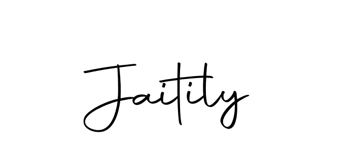 Design your own signature with our free online signature maker. With this signature software, you can create a handwritten (Autography-DOLnW) signature for name Jaitily. Jaitily signature style 10 images and pictures png