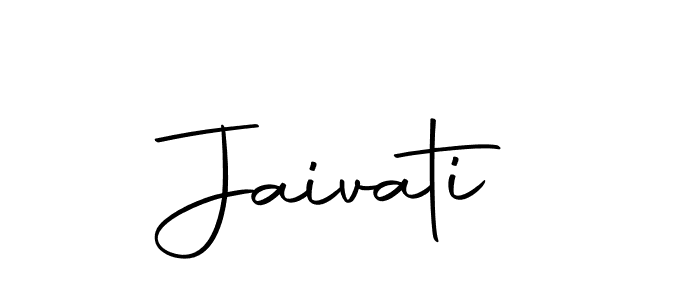 Design your own signature with our free online signature maker. With this signature software, you can create a handwritten (Autography-DOLnW) signature for name Jaivati. Jaivati signature style 10 images and pictures png