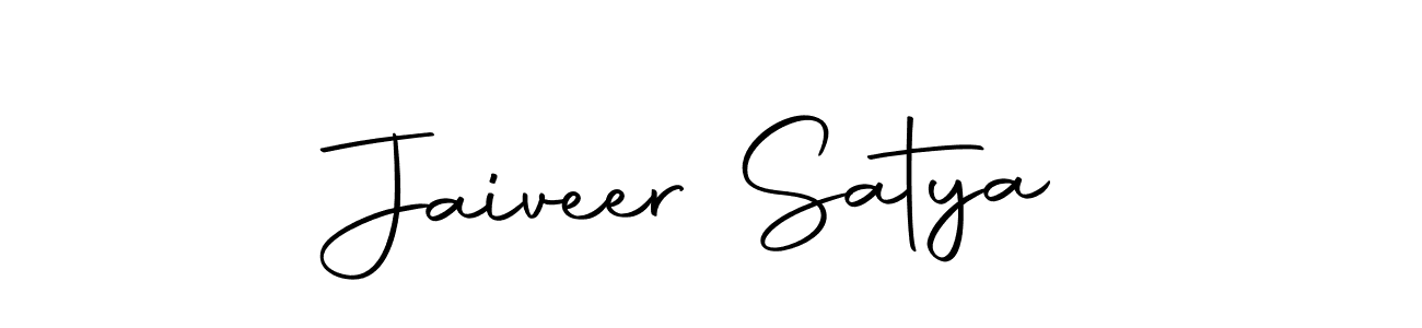 How to make Jaiveer Satya name signature. Use Autography-DOLnW style for creating short signs online. This is the latest handwritten sign. Jaiveer Satya signature style 10 images and pictures png