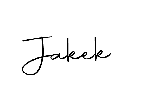 Create a beautiful signature design for name Jakek. With this signature (Autography-DOLnW) fonts, you can make a handwritten signature for free. Jakek signature style 10 images and pictures png