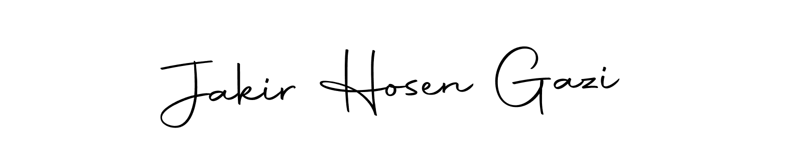 The best way (Autography-DOLnW) to make a short signature is to pick only two or three words in your name. The name Jakir Hosen Gazi include a total of six letters. For converting this name. Jakir Hosen Gazi signature style 10 images and pictures png
