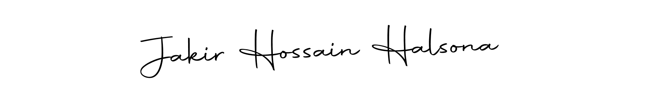 Create a beautiful signature design for name Jakir Hossain Halsona. With this signature (Autography-DOLnW) fonts, you can make a handwritten signature for free. Jakir Hossain Halsona signature style 10 images and pictures png