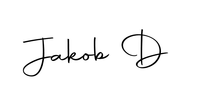 You should practise on your own different ways (Autography-DOLnW) to write your name (Jakob D) in signature. don't let someone else do it for you. Jakob D signature style 10 images and pictures png