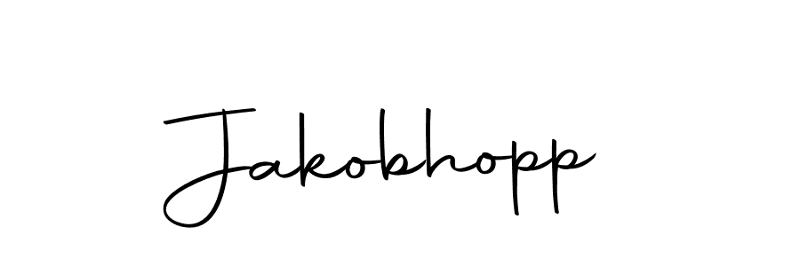 Design your own signature with our free online signature maker. With this signature software, you can create a handwritten (Autography-DOLnW) signature for name Jakobhopp. Jakobhopp signature style 10 images and pictures png