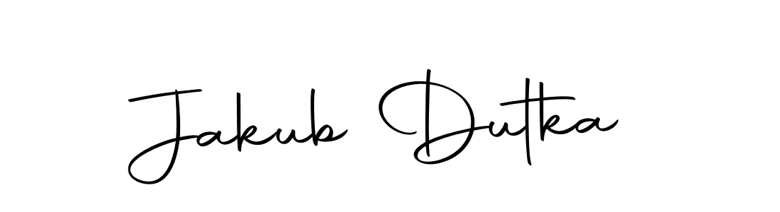 How to make Jakub Dutka name signature. Use Autography-DOLnW style for creating short signs online. This is the latest handwritten sign. Jakub Dutka signature style 10 images and pictures png