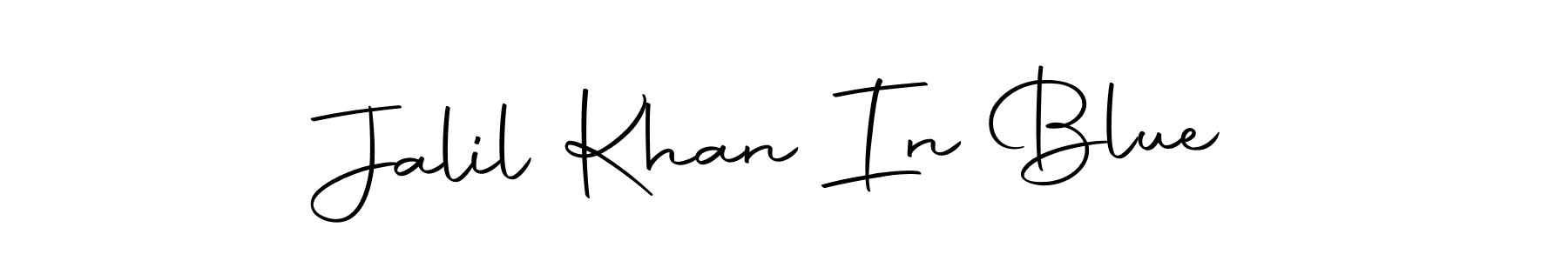 How to make Jalil Khan In Blue name signature. Use Autography-DOLnW style for creating short signs online. This is the latest handwritten sign. Jalil Khan In Blue signature style 10 images and pictures png