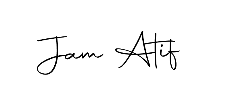 How to make Jam Atif name signature. Use Autography-DOLnW style for creating short signs online. This is the latest handwritten sign. Jam Atif signature style 10 images and pictures png