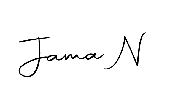 Use a signature maker to create a handwritten signature online. With this signature software, you can design (Autography-DOLnW) your own signature for name Jama N. Jama N signature style 10 images and pictures png