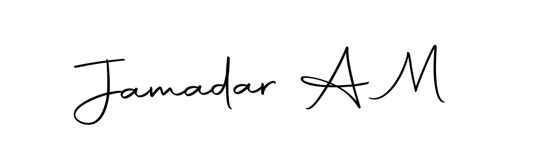 You should practise on your own different ways (Autography-DOLnW) to write your name (Jamadar A M) in signature. don't let someone else do it for you. Jamadar A M signature style 10 images and pictures png