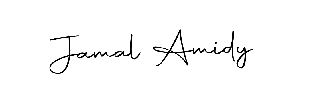 How to make Jamal Amidy name signature. Use Autography-DOLnW style for creating short signs online. This is the latest handwritten sign. Jamal Amidy signature style 10 images and pictures png